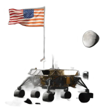 Chandrayan 3 landed on moon with Indian flag sticker