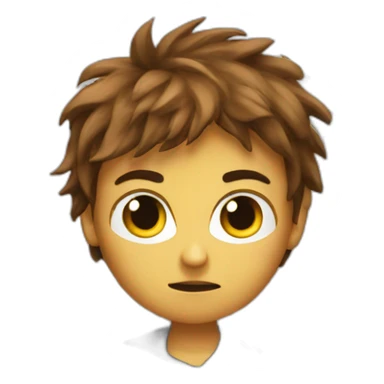 angry designer brown hair in a newspaper sticker