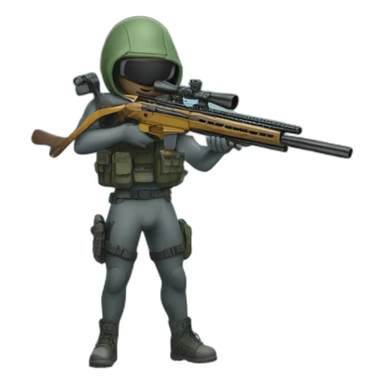 dolphin with a sniper rifle sticker