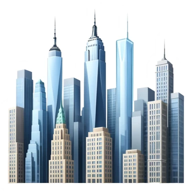 New York skyline sticker