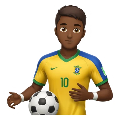 A Brazilian footballer playing football  sticker