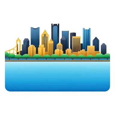 emoji of the Pittsburgh skyline sticker