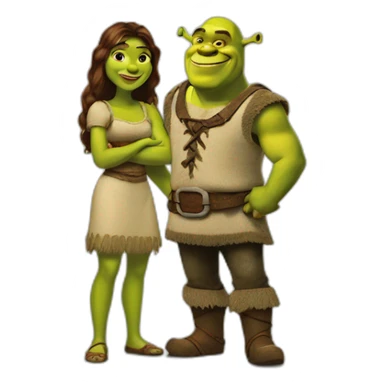 shrek and aidana sticker