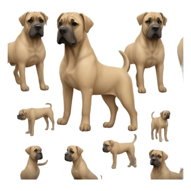 dog Cane Corso color fawn sticker