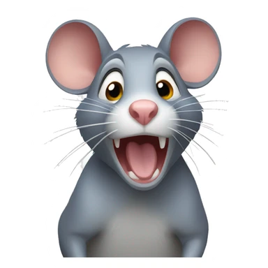 Scared rat sticker
