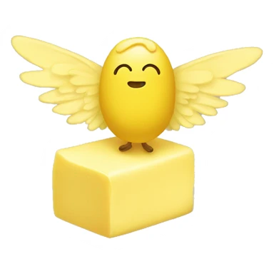 butter with yellow wings sticker