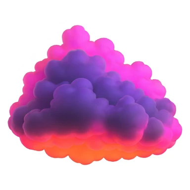 glowing neon smoke cloud sticker