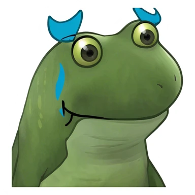 dog wearing fish ears sticker