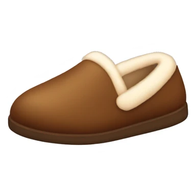 Warm brown fluffy house shoes sticker