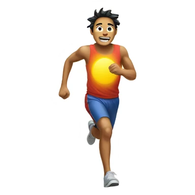 Filipino sun guy running sticker