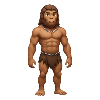 neanderthal standing up  sticker