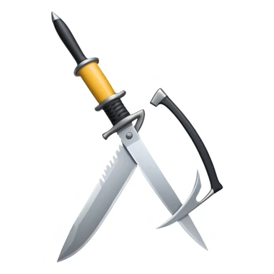 Emoji Witz Kniffe and in headspeaker sticker