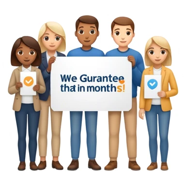 ✅ We guarantee that in 3 months   sticker