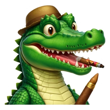 Croc smoking  sticker