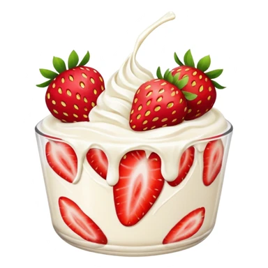 Fresas con crema sticker
