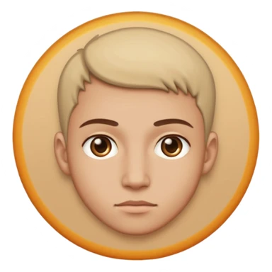 une personne de face avec des detaildans un rond  sticker