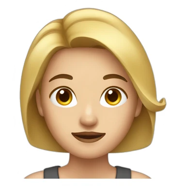 Woman with spoin sticker