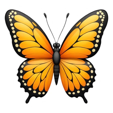 butterfly on flower sticker