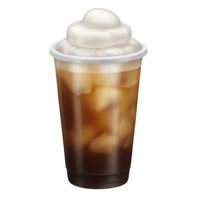 "An iced Americano filled with brownish ice." sticker