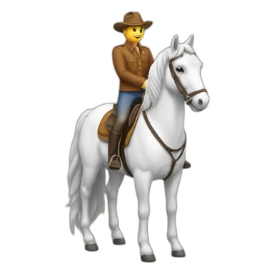 Un chat sur un cheval sticker