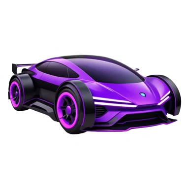 futuristic black and purple cyberpunk car sticker