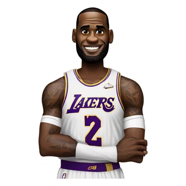 LeBron James with a sprite sticker