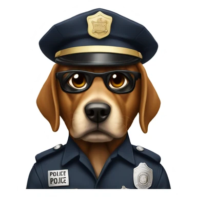 Dog thuglife police sticker
