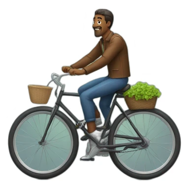 Man on bike  sticker