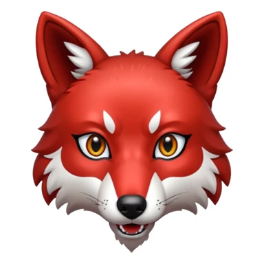 glitter red wolf apex predator sticker