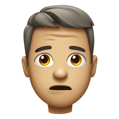 Stressed out face  sticker