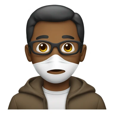 A dad with  mask sticker