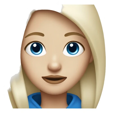 white dirty blonde girl with blue eyes sticker