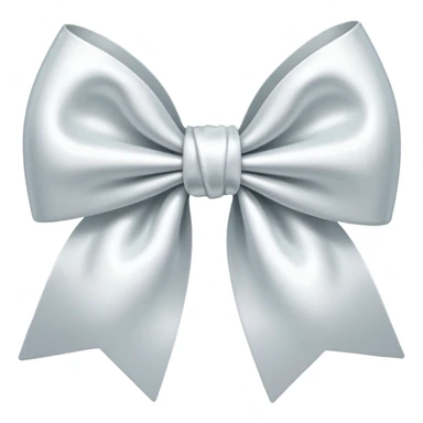 white satin bow sticker