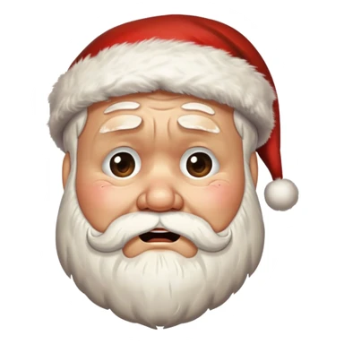 Santa claus distressed and crying sticker