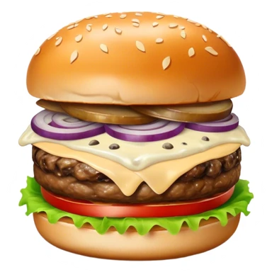 Burger with Swiss cheese, mushrooms, carmelized onions, and truffle aioli  sticker