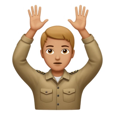 Not guilty hands up sticker