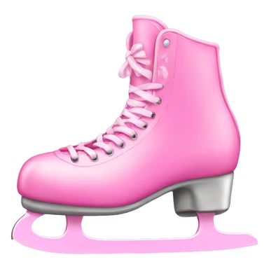 Pink ice skate with pink blades  sticker