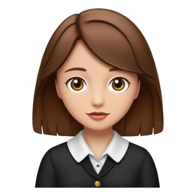 fancy brown haired girl sticker