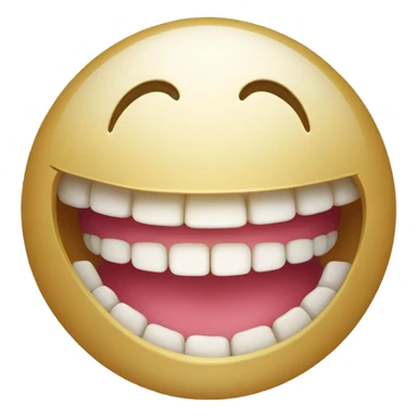 Smile with one gold tooth sticker