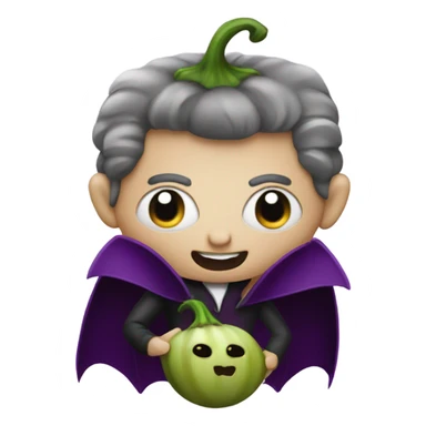  vampire holding eggplant sticker