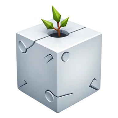 make me emoji of cube standing next to thorn sticker