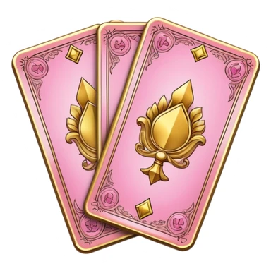 a hand of pink tarot cards sticker
