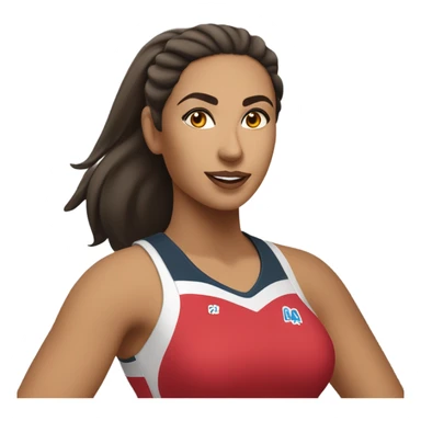 Beautiful Latina playing volleyball sticker