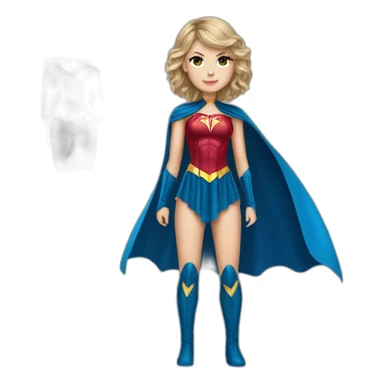 taylor swift wearing a superhero outfit full body sticker