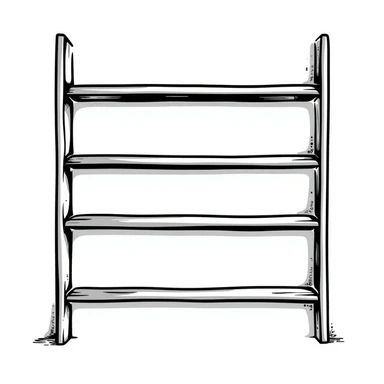 empty shelves in storage sticker