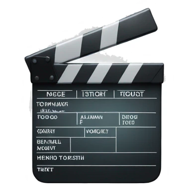 glass clapper board sticker
