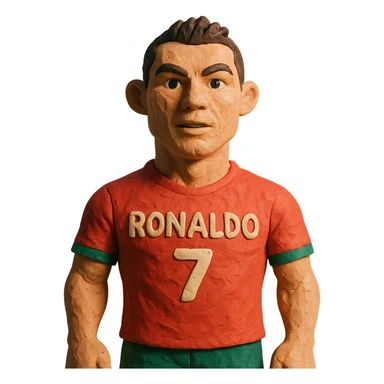 claymation style Cristiano Ronaldo footballer sticker