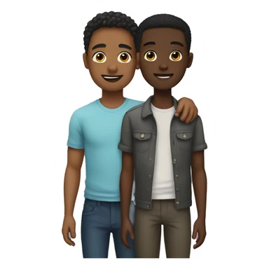 A gay with a black kid sticker