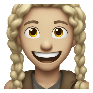 mean mugging smile sticker