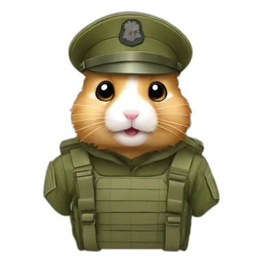 Hamster military sticker